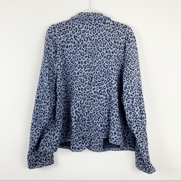 Lane Bryant Blazer Size 24 Gray Leopard Print NWT - Picture 5 of 8